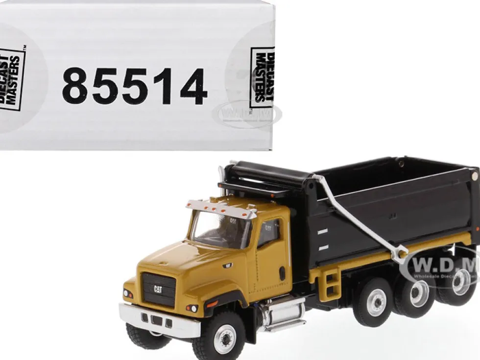 CAT Caterpillar CT681 Dump Truck Yellow Black High Line Series 1/87 HO Diecast Model Diecast Masters 85514