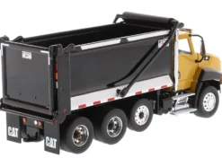 CAT Caterpillar CT660 SBFA Ox Bodies Stampede Dump Truck Yellow Black 1/50 Diecast Model Diecast Masters 85668