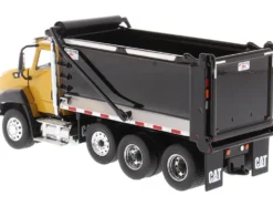CAT Caterpillar CT660 SBFA Ox Bodies Stampede Dump Truck Yellow Black 1/50 Diecast Model Diecast Masters 85668