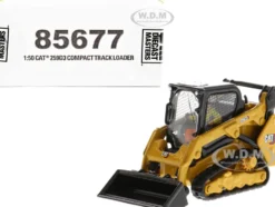 CAT Caterpillar 259D3 Compact Track Loader Work Tools Operator Yellow High Line Series 1/50 Diecast Model Diecast Masters 85677