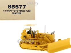 CAT Caterpillar D7C Track-Type Tractor Dozer Yellow Operator Vintage Series 1/50 Diecast Model Diecast Masters 85577