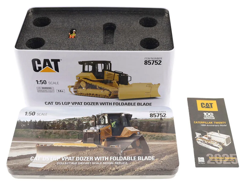 CAT Caterpillar D5 LGP Track-Type Dozer Yellow "High Line" Series 1/50 Diecast Model by Diecast Masters