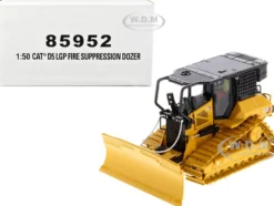 CAT Caterpillar D5 LGP Track Type Tractor Fire Dozer Yellow Operator High Line Series 1/50 Diecast Model Diecast Masters 85952