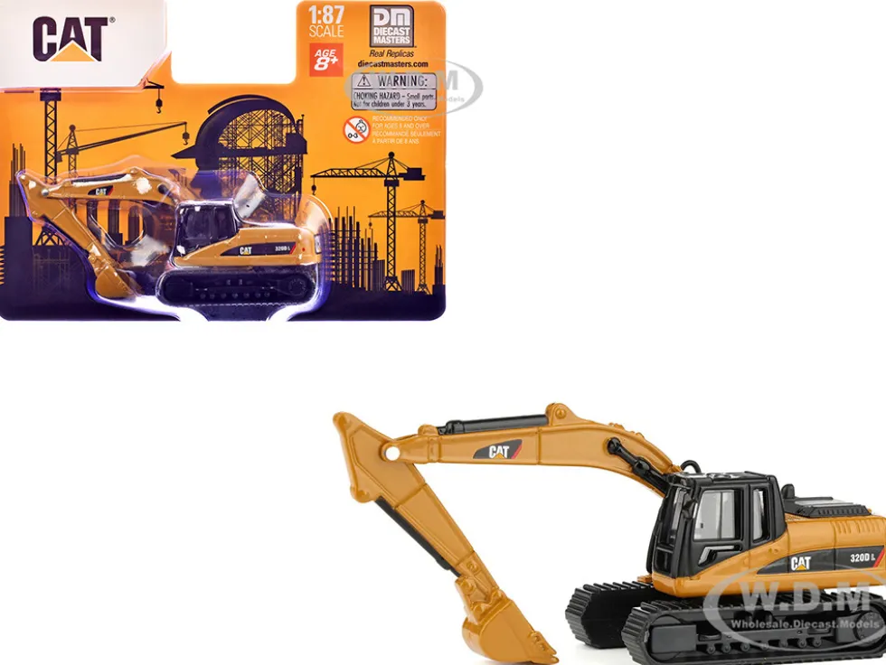 CAT Caterpillar 320D L Hydraulic Excavator Yellow 1/87 (HO) Diecast Model by Diecast Masters