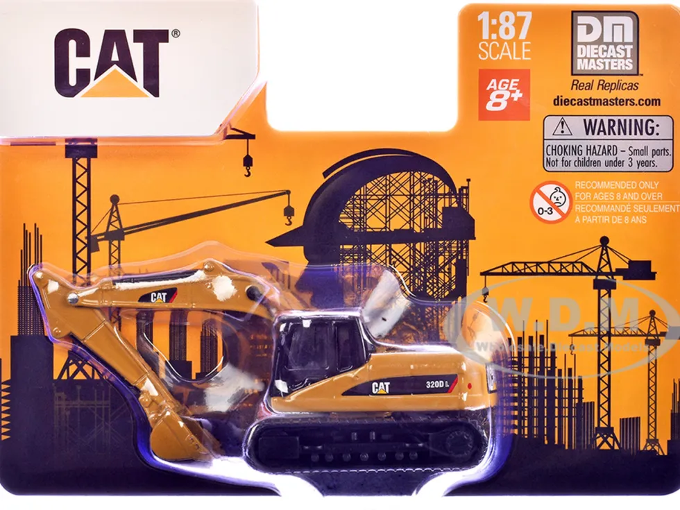 CAT Caterpillar 320D L Hydraulic Excavator Yellow 1/87 (HO) Diecast Model by Diecast Masters