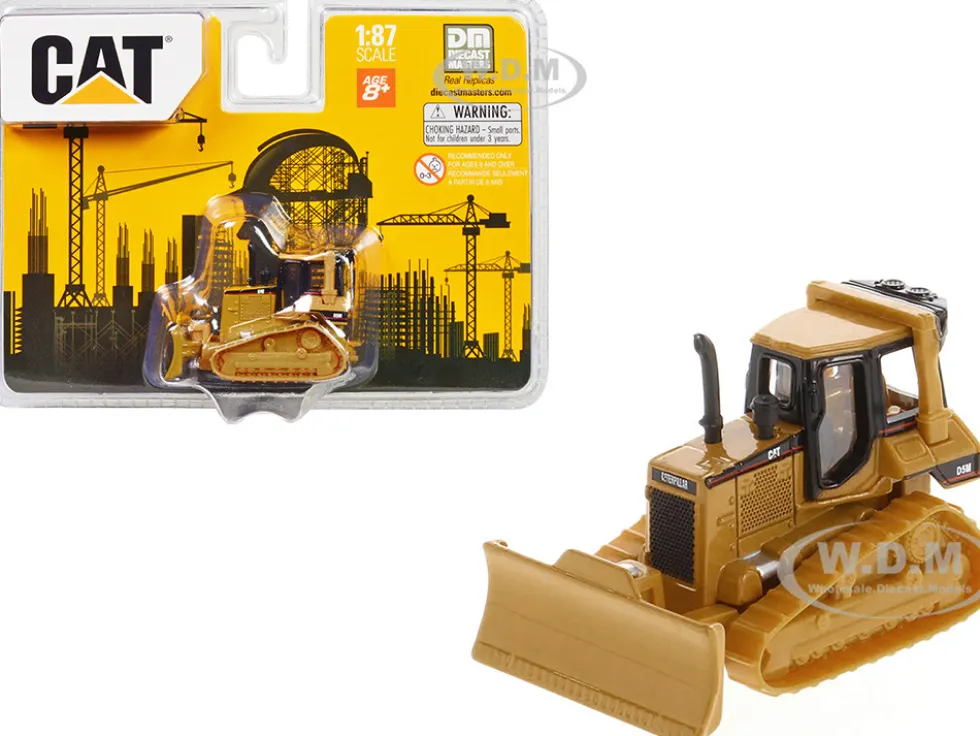 CAT Caterpillar D5M Track-Type Tractor Yellow 1/87 HO Diecast Model Diecast Masters 84401