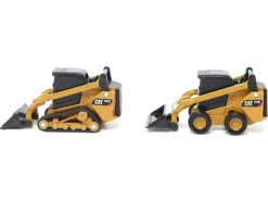 CAT Caterpillar 272D2 Skid Steer Loader Yellow and CAT Caterpillar 297D2 Compact Track Loader Yellow Set of 2 pieces 1/64 Diecast Models Diecast Masters 84647CS