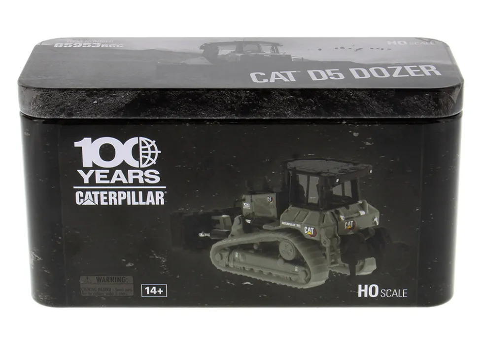 CAT Caterpillar D5 Track-Type Dozer "Centennial" Gray with Operator "High Line Series" 1/87 (HO) Diecast Model by Diecast Masters