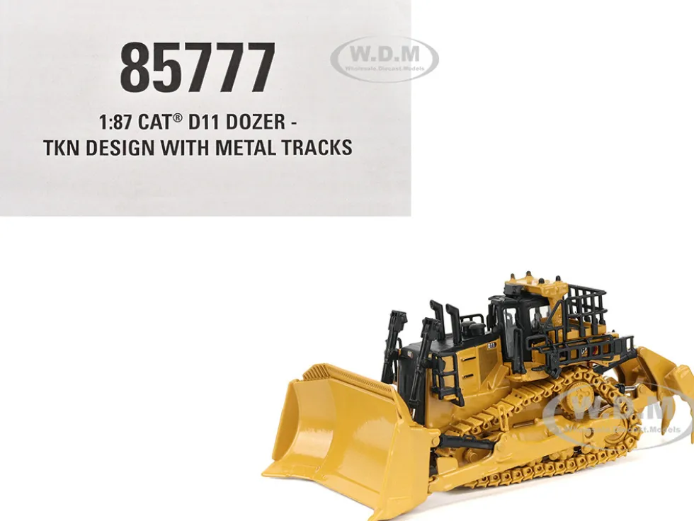 CAT Caterpillar D11 Track Type Dozer TKN Design Yellow "High Line" Series 1/87 (HO) Diecast Model by Diecast Masters