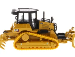CAT Caterpillar D5 Track-Type Dozer Yellow Fine Grading Undercarriage Foldable Blade High Line Series 1/87 HO Diecast Model Diecast Masters 85953