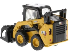 CAT Caterpillar 242D3 Wheeled Skid Steer Loader Work Tools Operator Yellow High Line Series 1/50 Diecast Model Diecast Masters 85676
