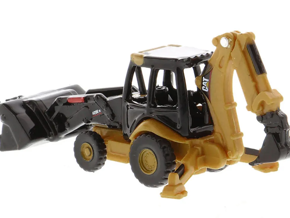 CAT Caterpillar 420E Backhoe Loader Yellow "Micro-Constructor" Series Diecast Model by Diecast Masters