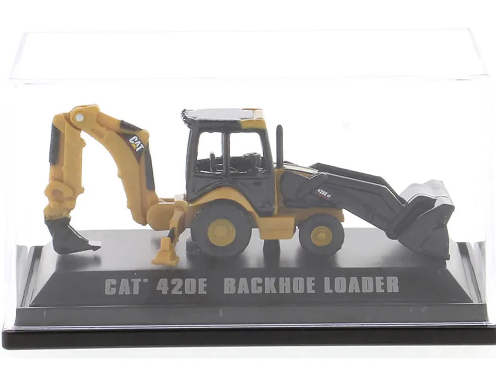 CAT Caterpillar 420E Backhoe Loader Yellow "Micro-Constructor" Series Diecast Model by Diecast Masters
