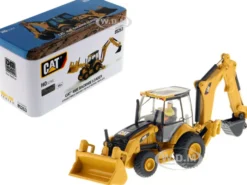CAT Caterpillar 450E Backhoe Loader Operator High Line Series 1/87 HO Scale Diecast Model Diecast Masters 85263