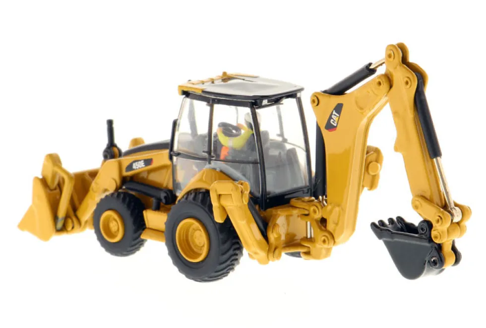 CAT Caterpillar 450E Backhoe Loader Operator High Line Series 1/87 HO Scale Diecast Model Diecast Masters 85263