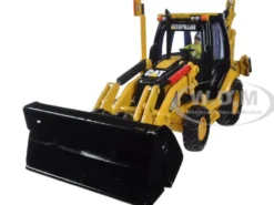 CAT Caterpillar 420E Center Pivot Backhoe Loader with Working Tools with Operator Core Classics Series 1/50 Diecast Model Diecast Masters 85143 C