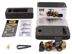 CAT Caterpillar 906 Electric Compact Wheel Loader Yellow with Operator "High Line Series" 1/50 Diecast Model by Diecast Masters
