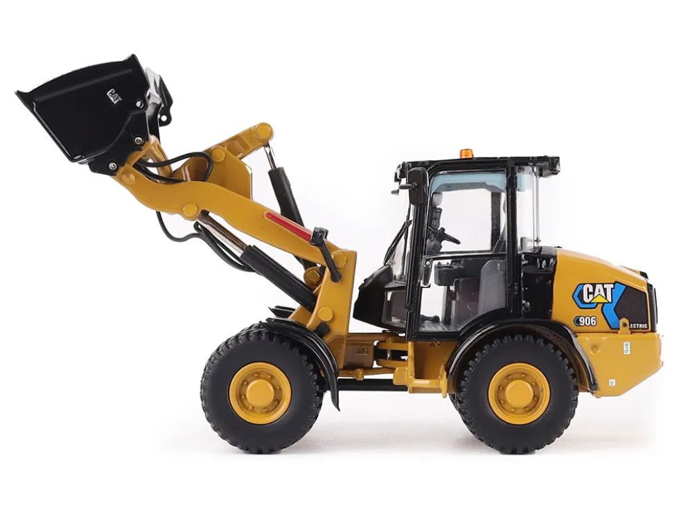 CAT Caterpillar 906 Electric Compact Wheel Loader Yellow with Operator "High Line Series" 1/50 Diecast Model by Diecast Masters