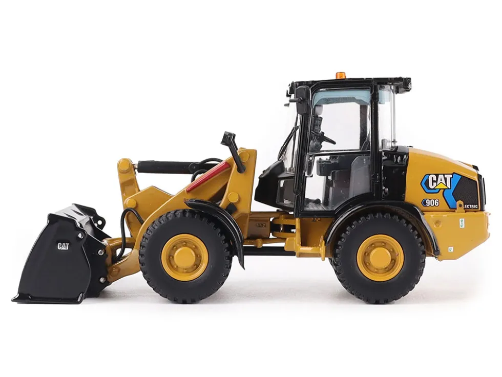 CAT Caterpillar 906 Electric Compact Wheel Loader Yellow with Operator "High Line Series" 1/50 Diecast Model by Diecast Masters