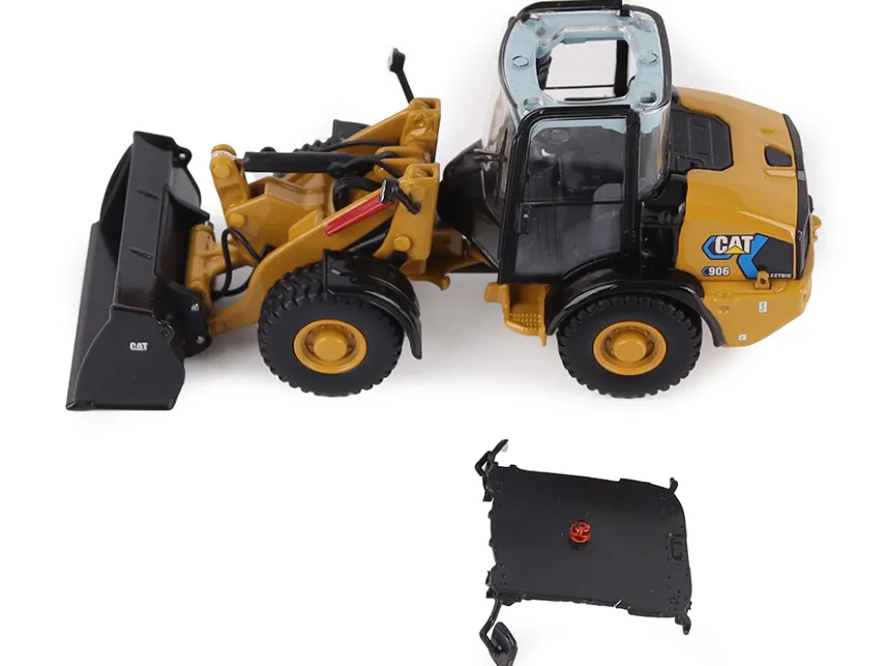CAT Caterpillar 906 Electric Compact Wheel Loader Yellow with Operator "High Line Series" 1/50 Diecast Model by Diecast Masters
