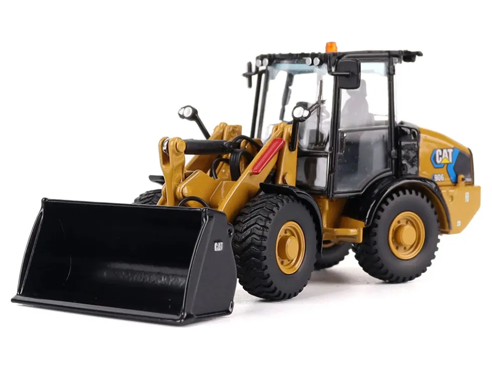 CAT Caterpillar 906 Electric Compact Wheel Loader Yellow with Operator "High Line Series" 1/50 Diecast Model by Diecast Masters