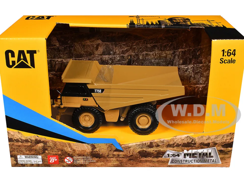 CAT Caterpillar 775E Off-Highway Dump Truck Yellow 1/64 Diecast Model by Diecast Masters