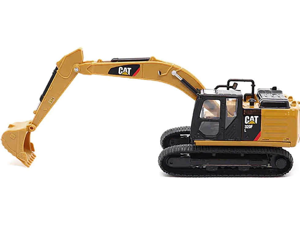 CAT Caterpillar 320F L Hydraulic Excavator Yellow and Black 1/64 Diecast Model Diecast Masters 84644CS