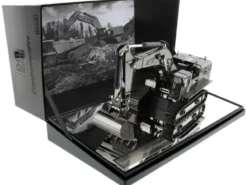 CAT Caterpillar 390F L Hydraulic Tracked Excavator Gunmetal Commemorative Series 1/50 Diecast Model Diecast Masters 85547