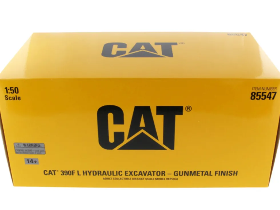 CAT Caterpillar 390F L Hydraulic Tracked Excavator Gunmetal Commemorative Series 1/50 Diecast Model Diecast Masters 85547