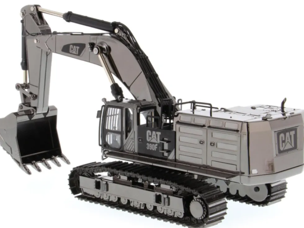 CAT Caterpillar 390F L Hydraulic Tracked Excavator Gunmetal Commemorative Series 1/50 Diecast Model Diecast Masters 85547
