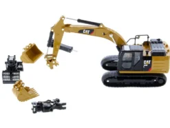 CAT Caterpillar 320F L Hydraulic Tracked Excavator 5 Work Tools Play & Collect! 1/64 Diecast Model Diecast Masters 85636