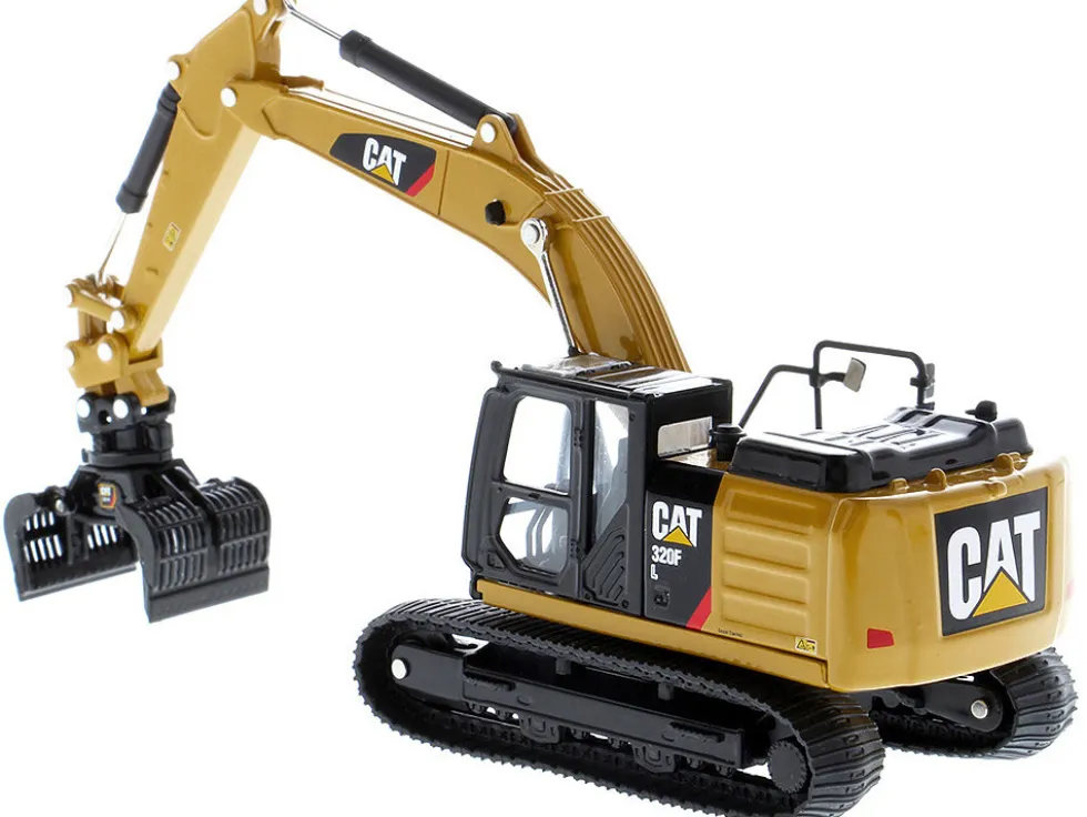 CAT Caterpillar 320F L Hydraulic Tracked Excavator 5 Work Tools Play & Collect! 1/64 Diecast Model Diecast Masters 85636