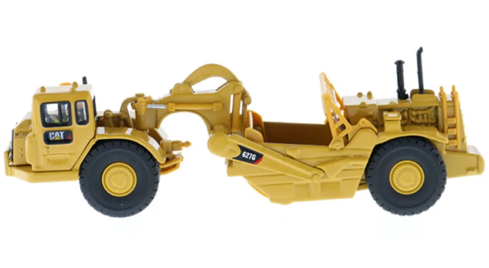 CAT Caterpillar 627G Wheeled Scraper Tractor with Operator High Line Series 1/87 HO Diecast Model Diecast Masters 85134
