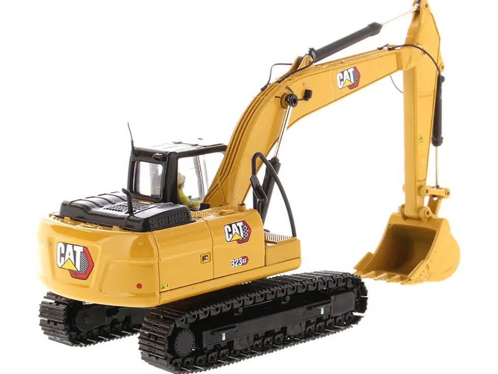 CAT Caterpillar 323 GX Hydraulic Excavator Operator High Line Series 1/50 Diecast Model Diecast Masters 85675