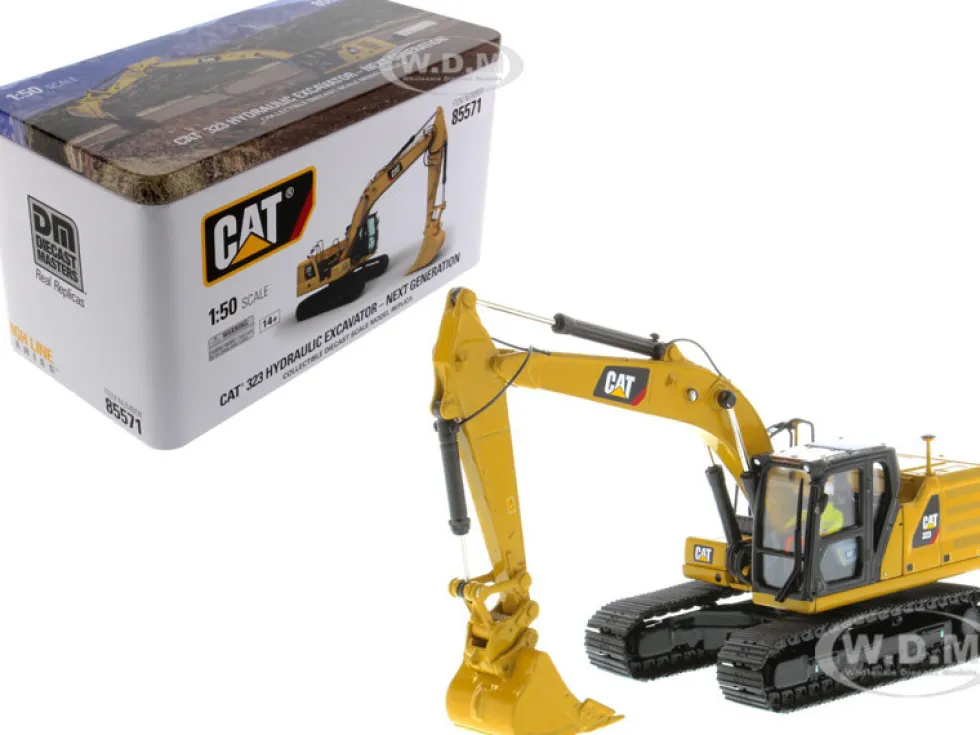 CAT Caterpillar 323 Hydraulic Excavator Operator Next Generation Design High Line Series 1/50 Diecast Model Diecast Masters 85571
