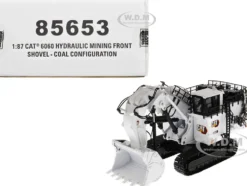 CAT Caterpillar 6060 Hydraulic Mining Front Shovel Coal Configuration White High Line Series 1/87 HO Diecast Model Diecast Masters 85653