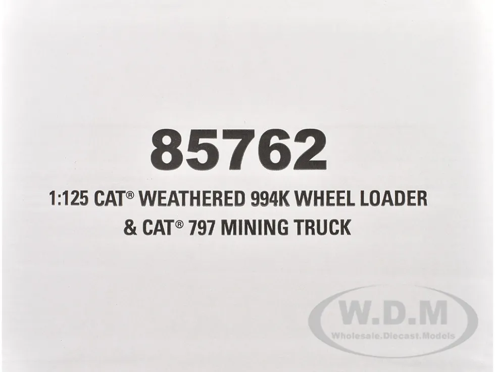 CAT Caterpillar 994K Wheel Loader and 797 Mining Truck Yellow (Weathered) Set of 2 Pieces "Weathered Series" 1/125 Diecast Model by Diecast Masters