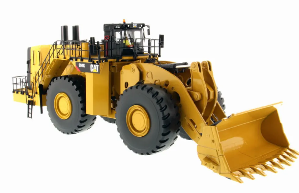 CAT Caterpillar 994K Wheel Loader with Rock Bucket and Operator High Line Series 1/50 Diecast Model Diecast Masters 85505