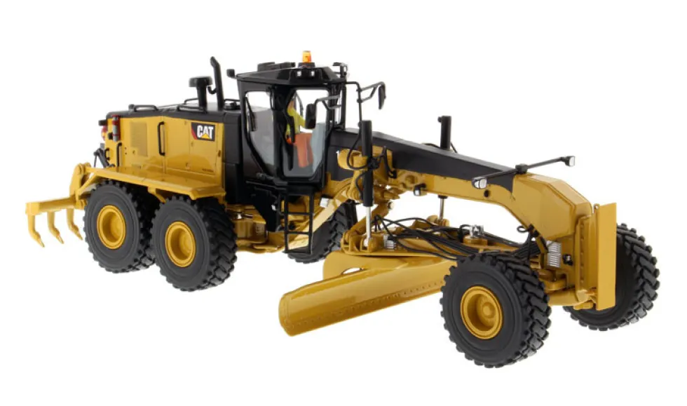 CAT Caterpillar 16M3 Motor Grader with Operator High Line Series 1/50 Diecast Model Car Diecast Masters 85507