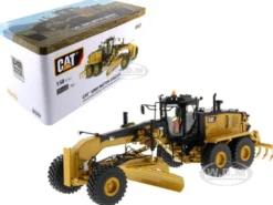 CAT Caterpillar 16M3 Motor Grader with Operator High Line Series 1/50 Diecast Model Car Diecast Masters 85507