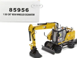 CAT Caterpillar M318 Wheeled Excavator Yellow Operator High Line Series 1/50 Diecast Model Diecast Masters 85956