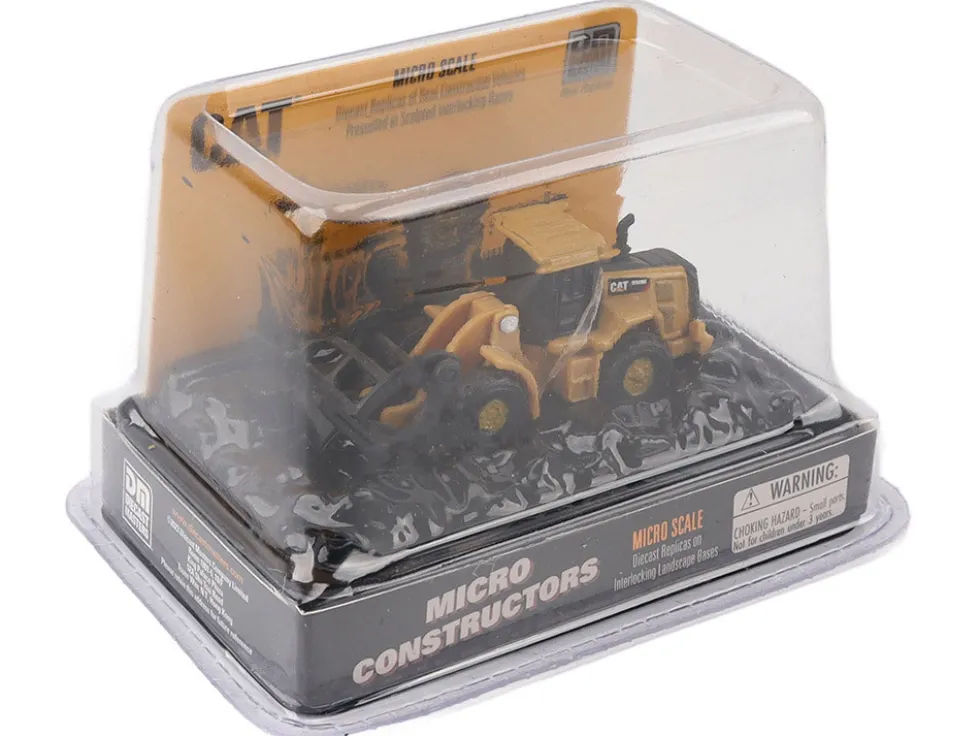 CAT Caterpillar 950M Wheel Loader (Log Fork Version) Yellow "Micro-Constructor" Series Diecast Model by Diecast Masters