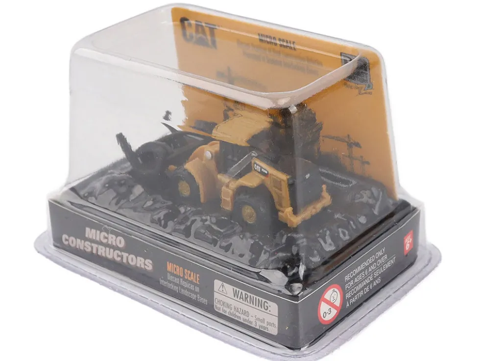 CAT Caterpillar 950M Wheel Loader (Log Fork Version) Yellow "Micro-Constructor" Series Diecast Model by Diecast Masters