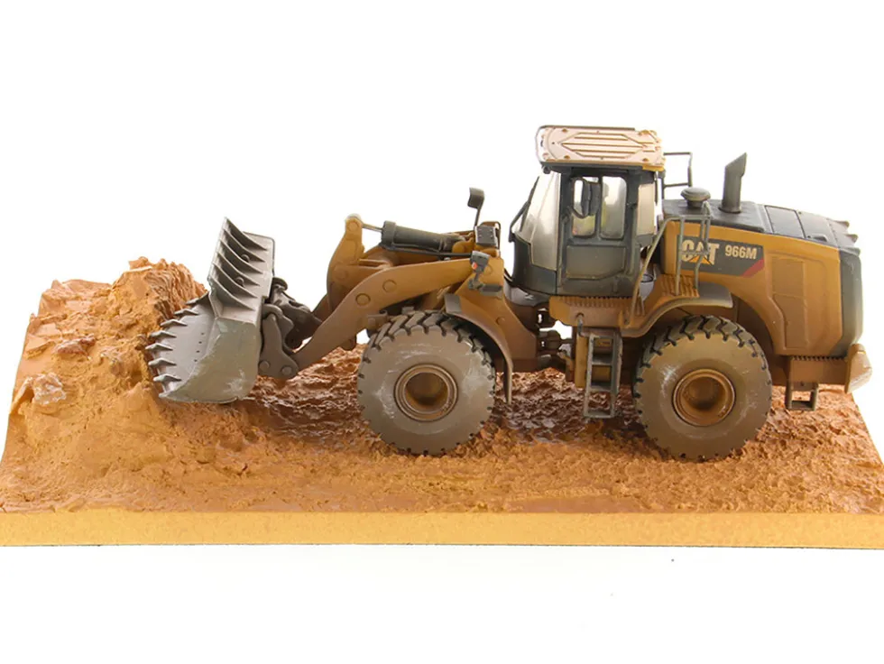 CAT Caterpillar 966M Wheel Loader Operator Dirty Version Weathered Series 1/50 Diecast Model Diecast Masters 85703