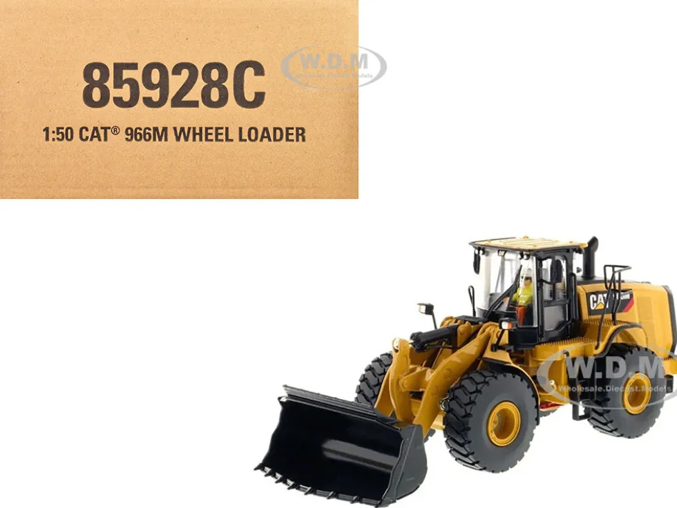 CAT Caterpillar 966M Wheel Loader with Operator High Line Series 1/50 Diecast Model Diecast Masters 85928