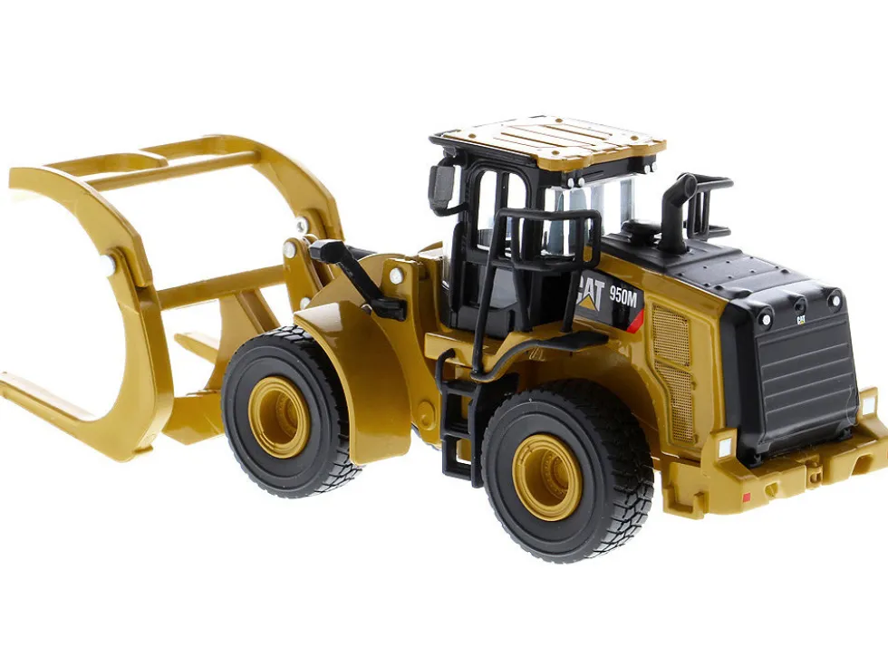 CAT Caterpillar 950M Wheel Loader Bucket Log Fork Two Log Poles Play & Collect! 1/64 Diecast Model Diecast Masters 85635