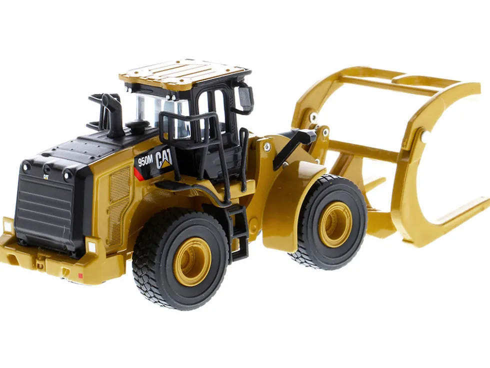 CAT Caterpillar 950M Wheel Loader Bucket Log Fork Two Log Poles Play & Collect! 1/64 Diecast Model Diecast Masters 85635