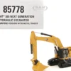 CAT Caterpillar 395 Next-Generation Hydraulic Excavator (Mass Excavator Version) Yellow with Additional Tools "High Line Series" 1/87 (HO) Diecast Model by Diecast Masters