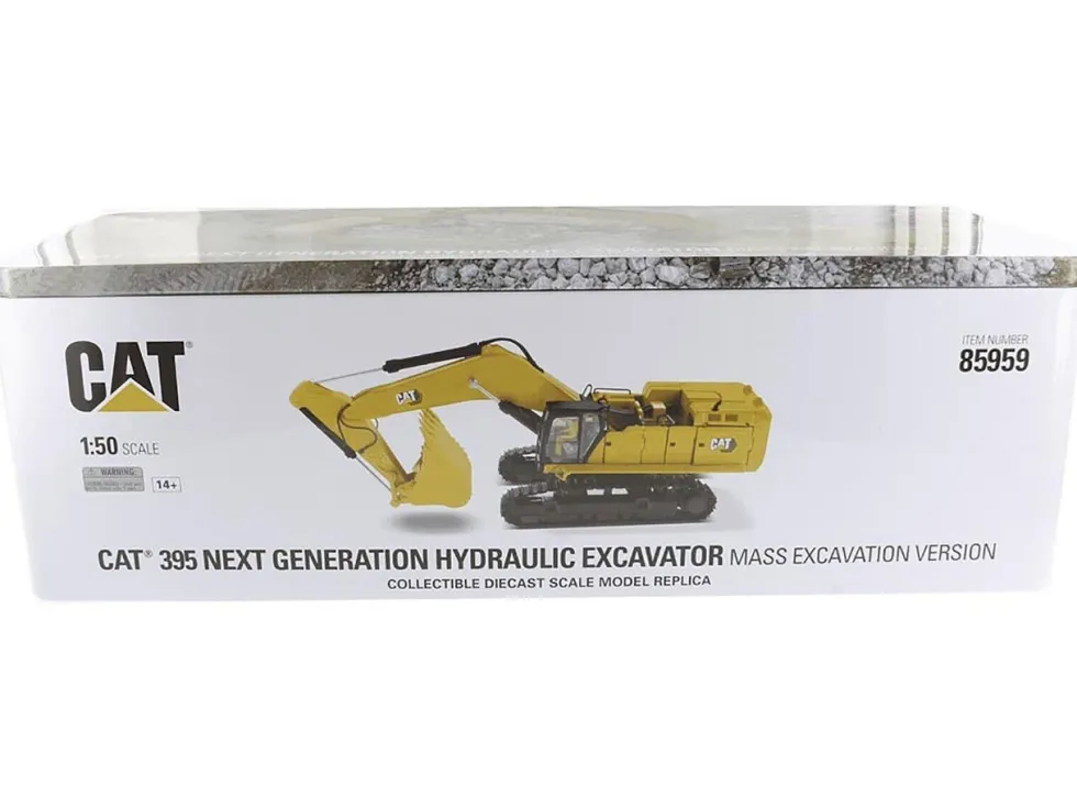 CAT Caterpillar 395 Next Generation Hydraulic Excavator "Mass Excavation Version" Yellow "High Line Series" 1/50 Diecast Model by Diecast Masters