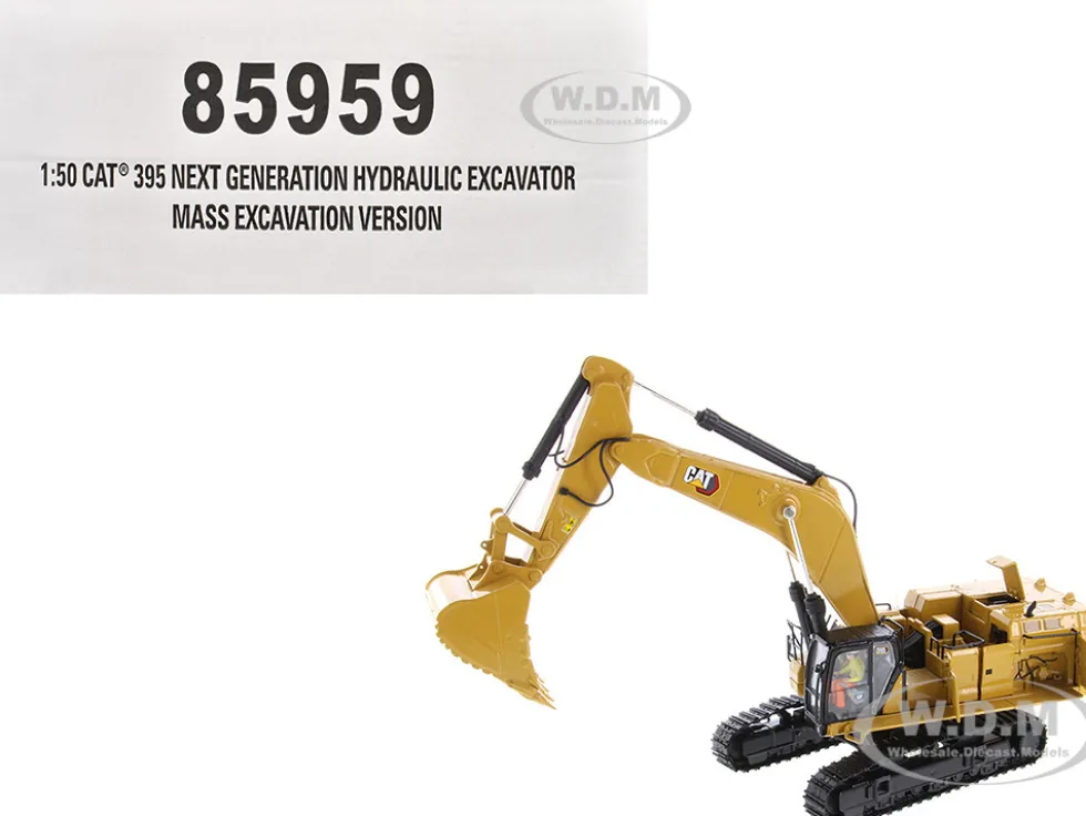 CAT Caterpillar 395 Next Generation Hydraulic Excavator "Mass Excavation Version" Yellow "High Line Series" 1/50 Diecast Model by Diecast Masters